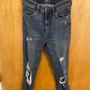 Distressed High Waisted Skinny Jeans